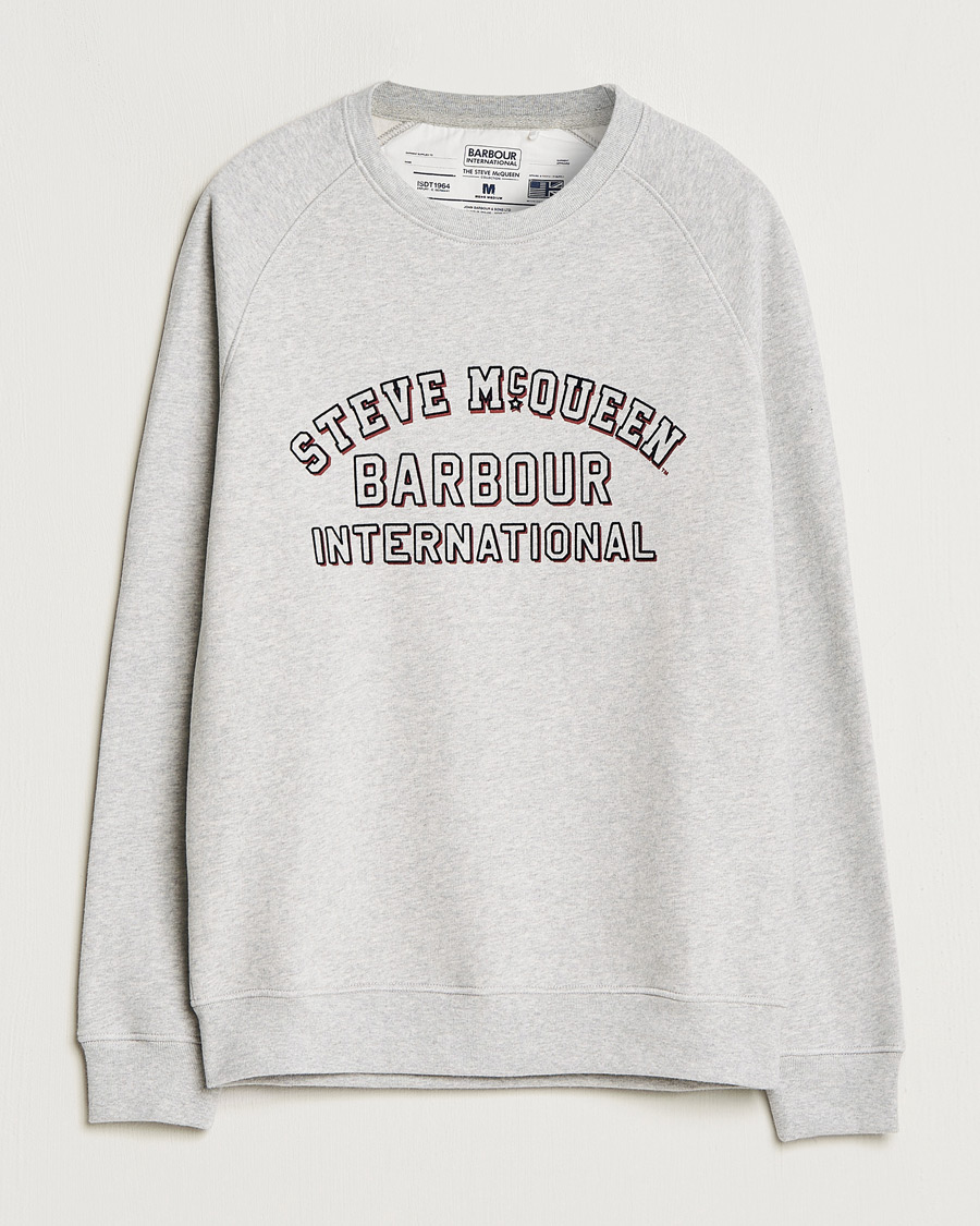 Herre | Trøjer | Barbour International | Laguna Steve McQueen Sweatshirt Grey Marl