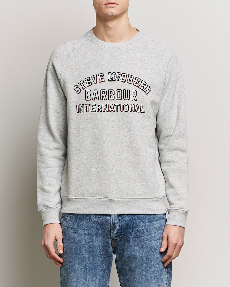 Herre | Grå sweatshirts | Barbour International | Laguna Steve McQueen Sweatshirt Grey Marl