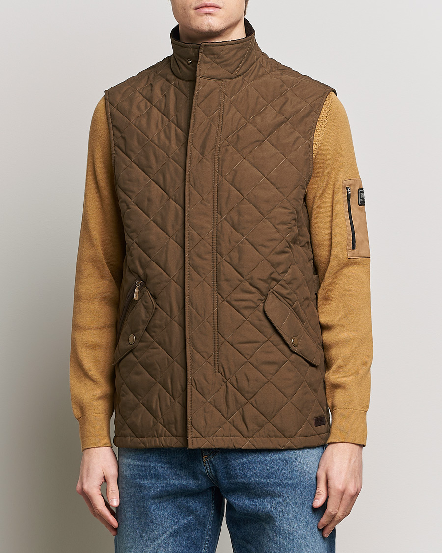 Herre | Klassiske jakker | Barbour Lifestyle | Shoveler Peached Quilted Gilet Dark Sand