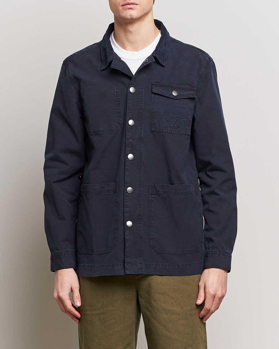 Herre | Tøj | Barbour Lifestyle | Grindle Cotton Overshirt Navy