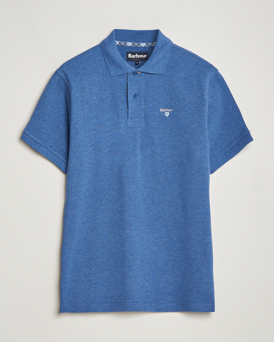 Herre | Polotrøjer | Barbour Lifestyle | Tartan Pique Polo Dark Chambray Marl