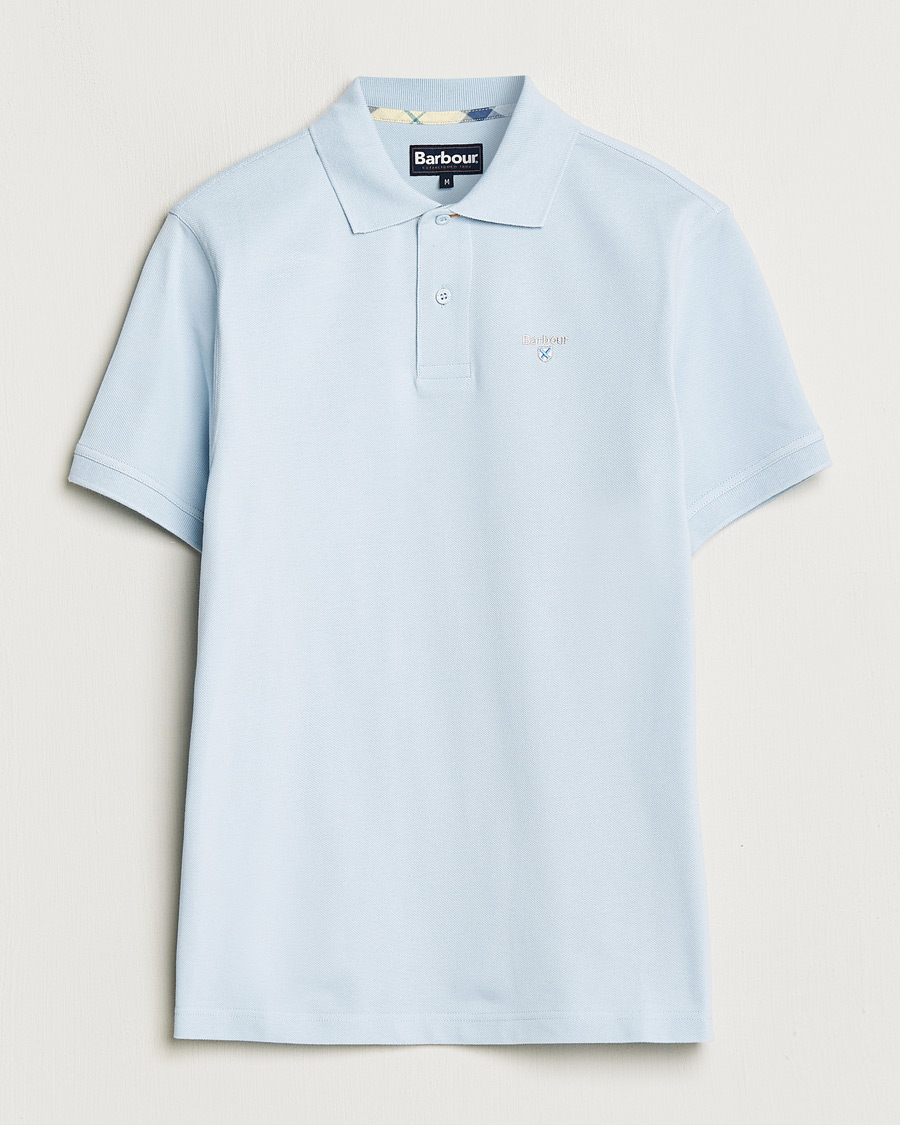 Herre | Polotrøjer | Barbour Lifestyle | Tartan Pique Polo Niagra Mist