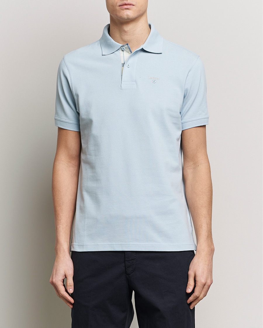 Herre | Polotrøjer | Barbour Lifestyle | Tartan Pique Polo Niagra Mist