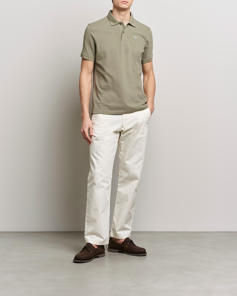 Herre | Polotrøjer | Barbour Lifestyle | Sports Polo Dusty Green