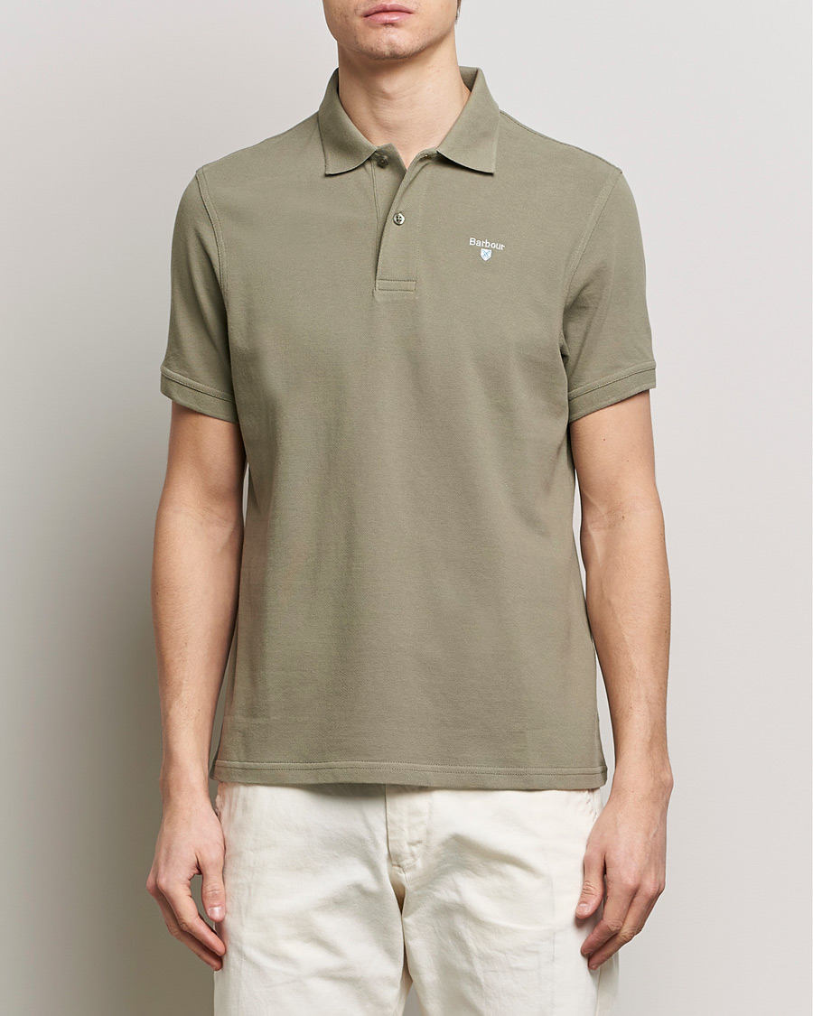 Herre | Kortærmede polotrøjer | Barbour Lifestyle | Sports Polo Dusty Green