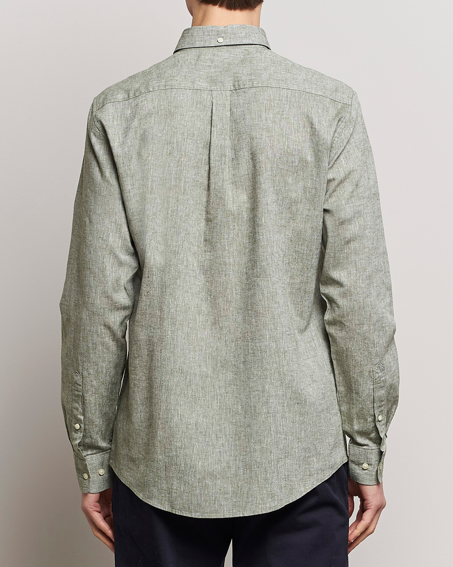 Herre | Skjorter | Barbour Lifestyle | Nelson Linen/Cotton Shirt Bleached Olive