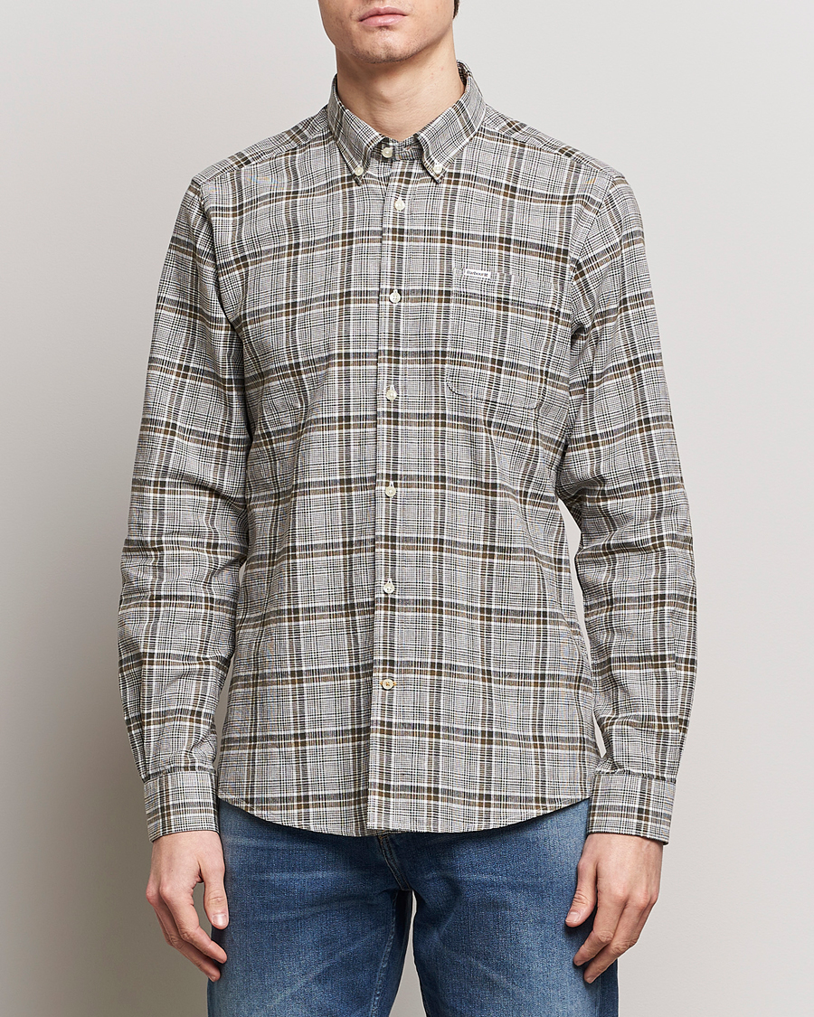 Herre | Casual | Barbour Lifestyle | Coaleridge Checked Linen/Cotton Shirt Olive