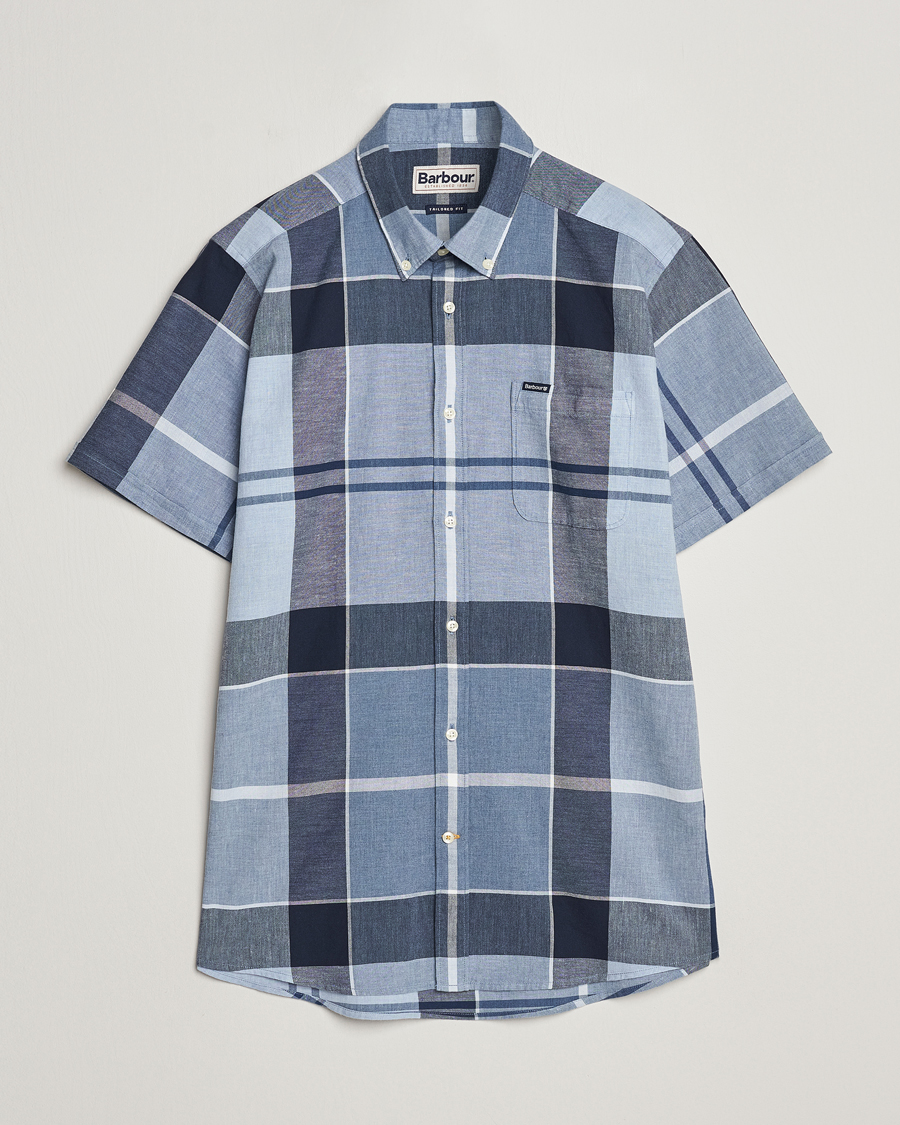 Herre |  | Barbour Lifestyle | Doughill Short Sleeve Tailored Fit Shirt Berwick Blue