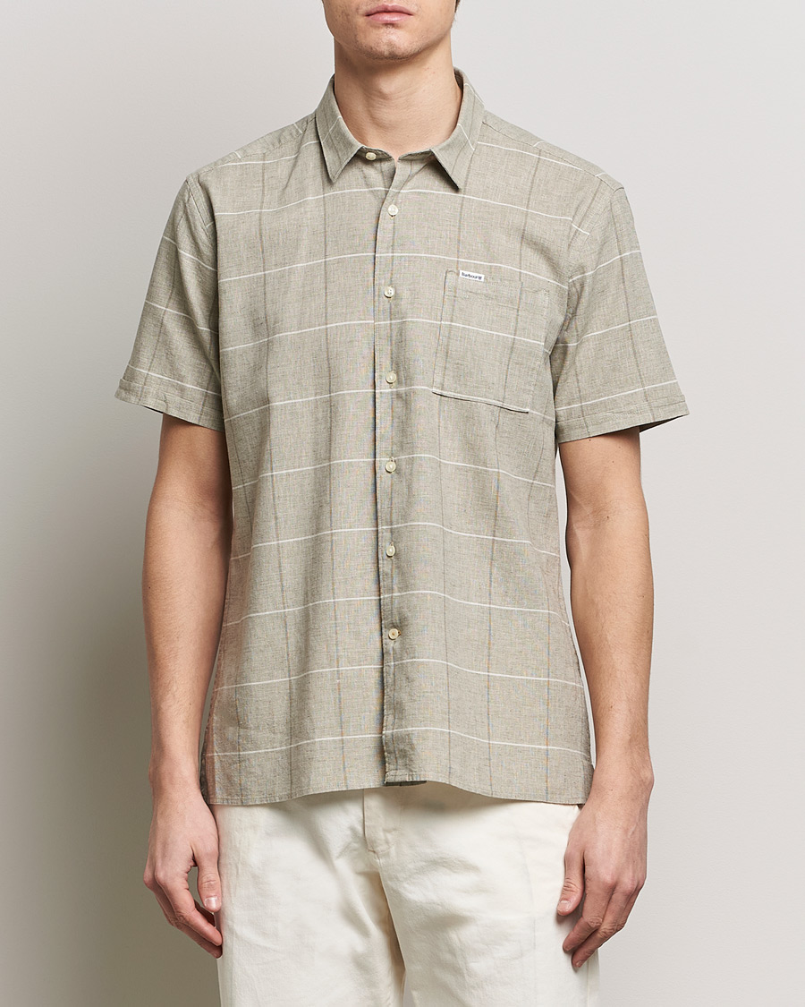 Herre | Barbour | Barbour Lifestyle | Swaledale Short Sleeve Summer Shirt Olive