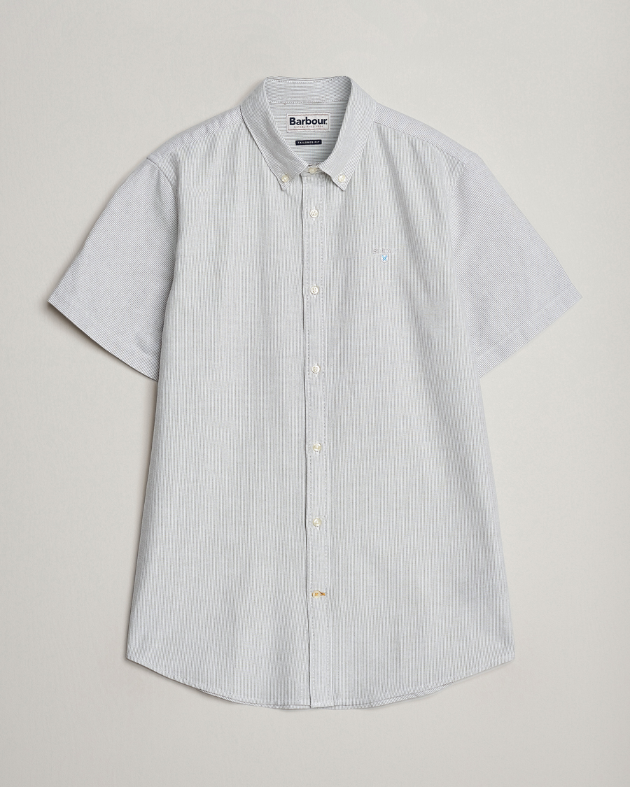 Herre |  | Barbour Lifestyle | Striped Oxtown Short Sleeve Oxford Shirt Pale Sage