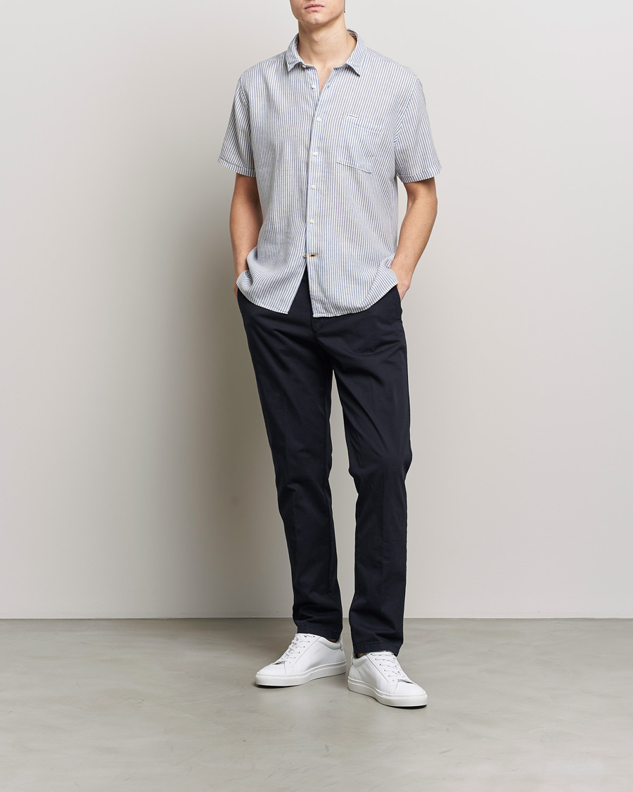 Herre | Skjorter | Barbour Lifestyle | Deerpark Short Sleeve Regular Fit Summer Shirt Navy