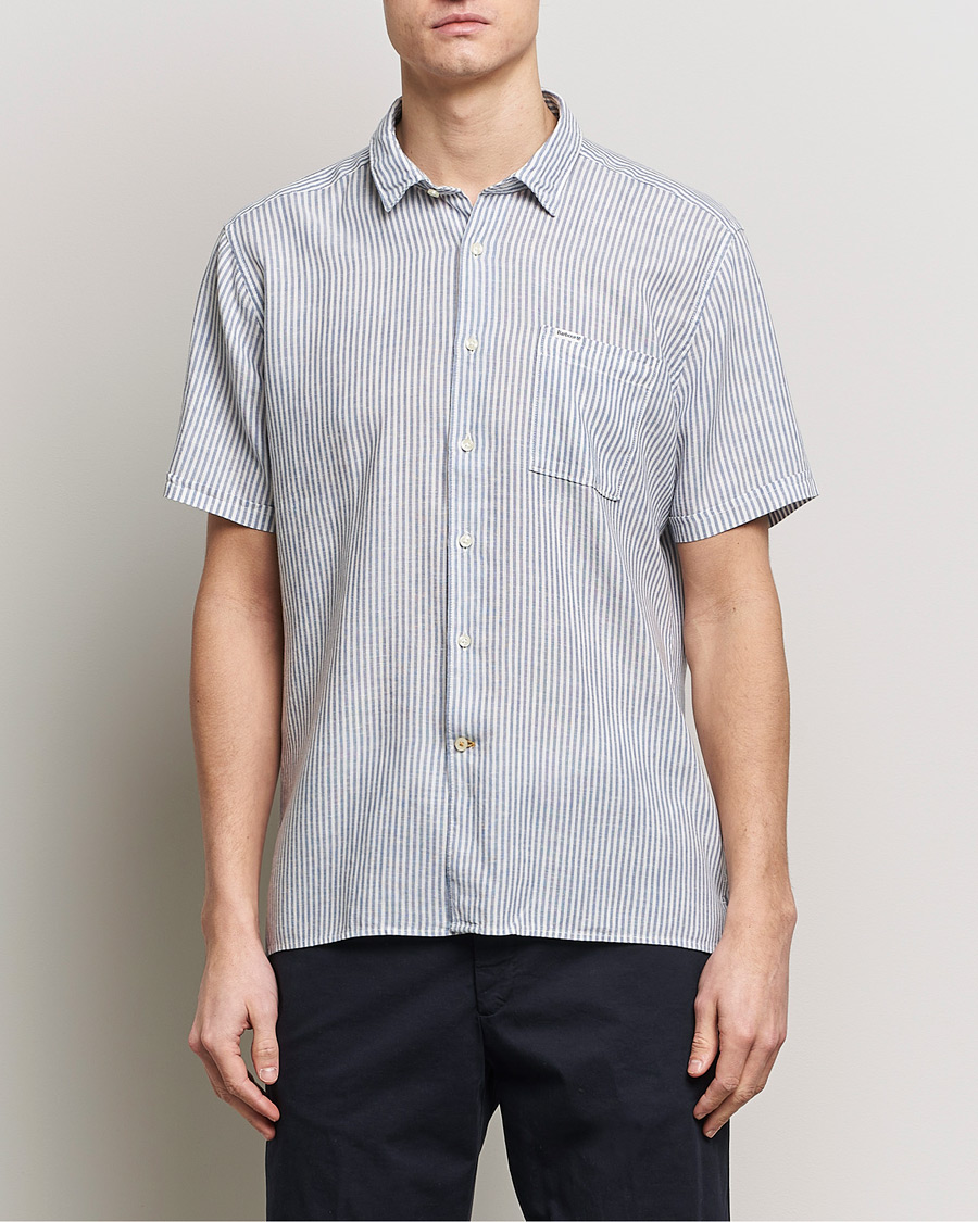 Herre | Kortærmede skjorter | Barbour Lifestyle | Deerpark Short Sleeve Regular Fit Summer Shirt Navy