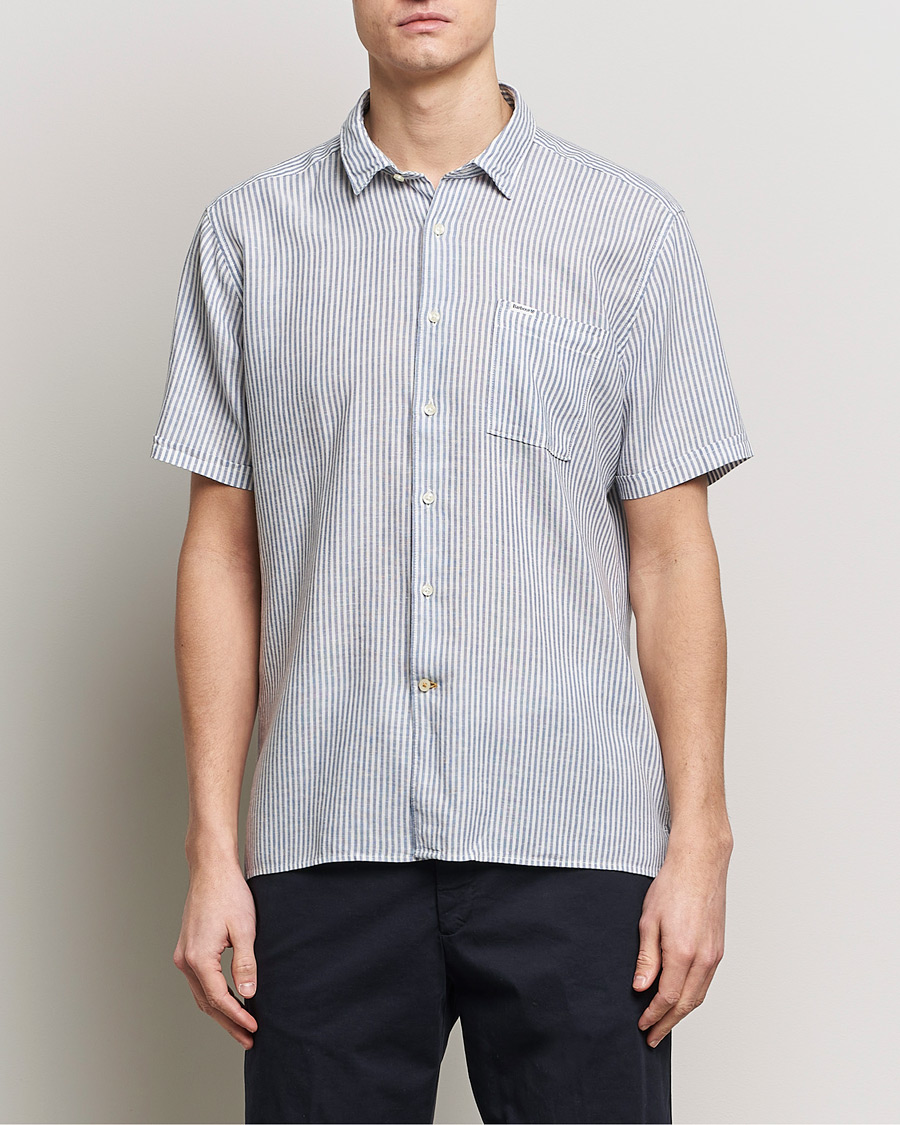 Herre | Afdelinger | Barbour Lifestyle | Deerpark Short Sleeve Regular Fit Summer Shirt Navy