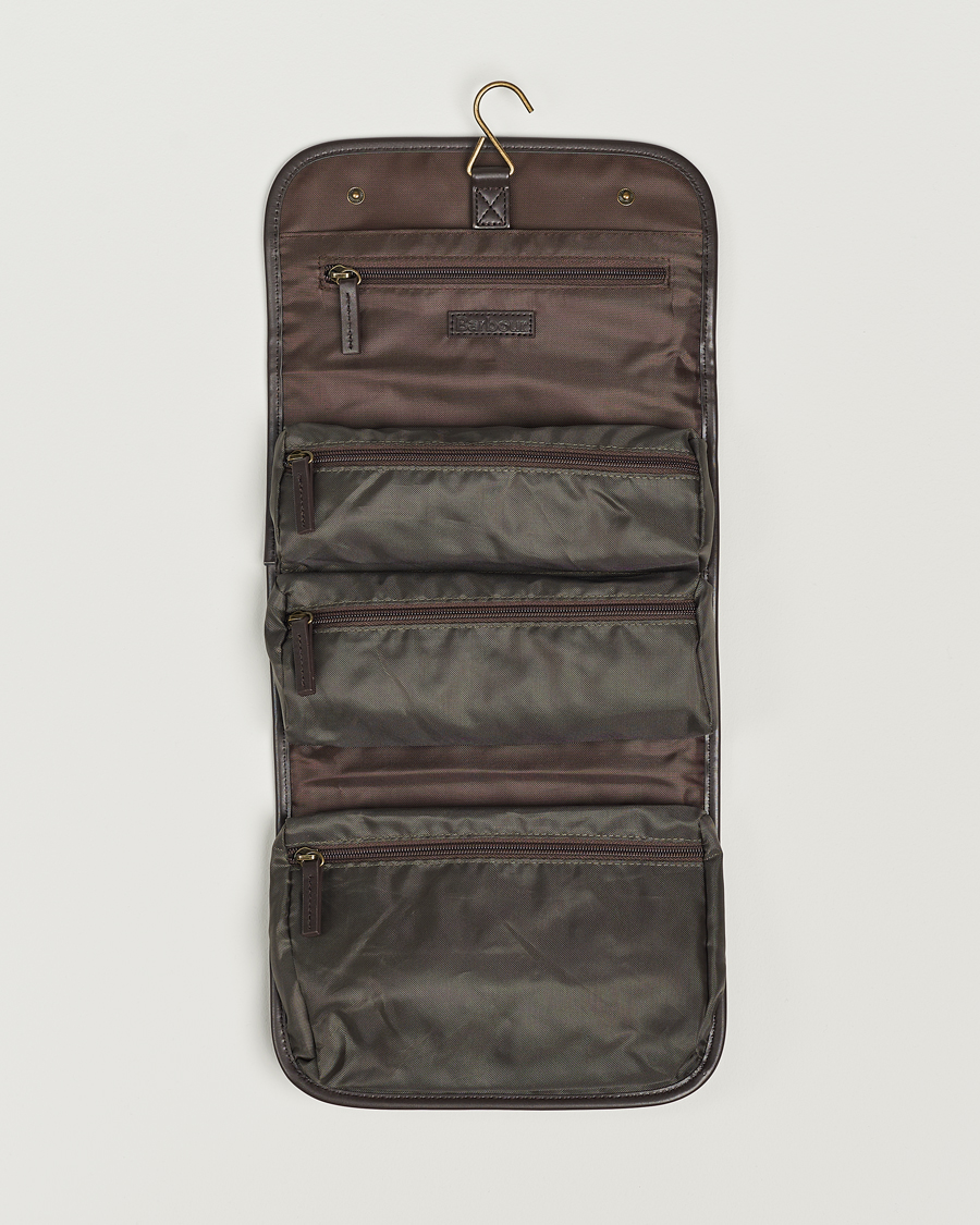 Herre | Toilettasker | Barbour Lifestyle | Wax Hanging Washbag Olive