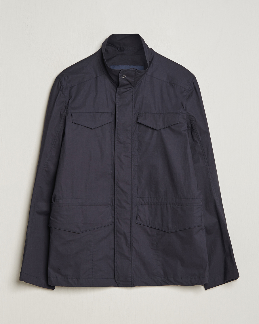 Herre | Jakker | Herno | Lightwieght Cotton Field Jacket Navy