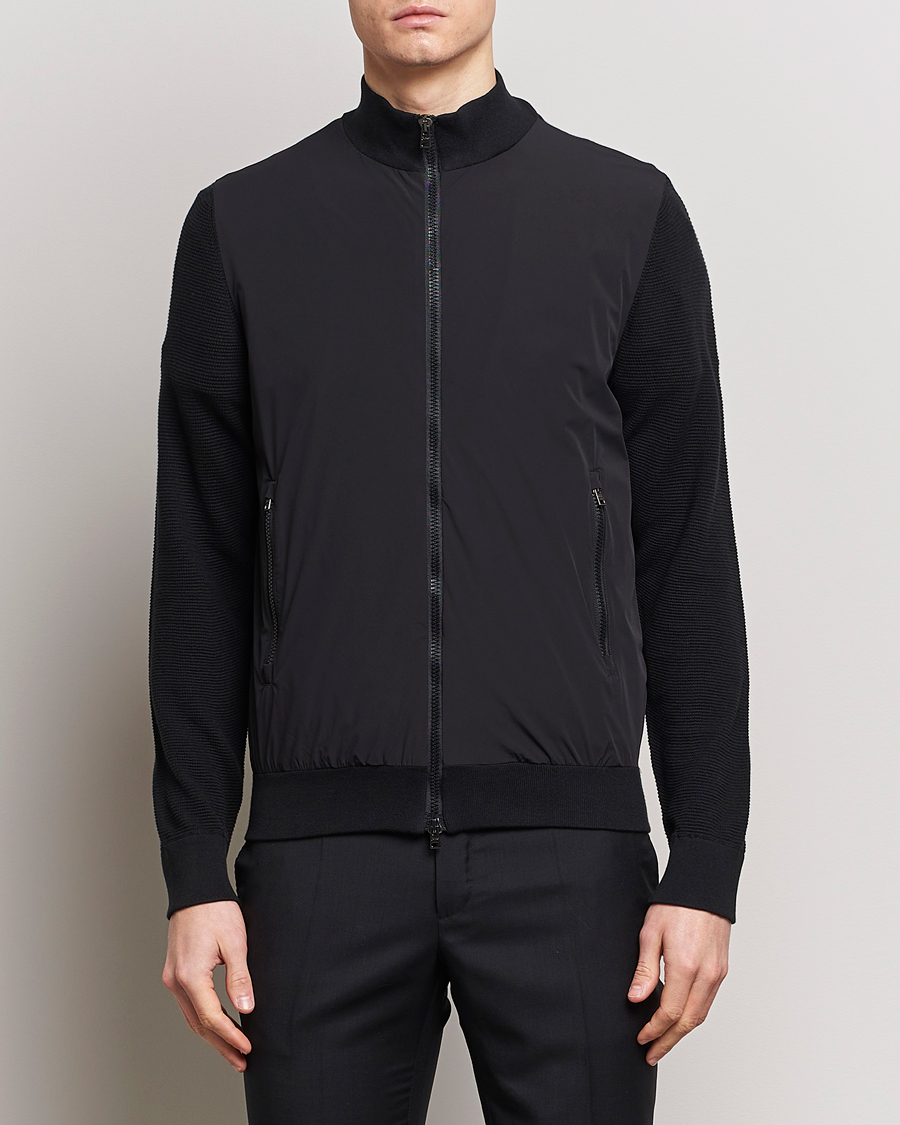 Herre | Afdelinger | Herno | Hybrid Knit Jacket Black