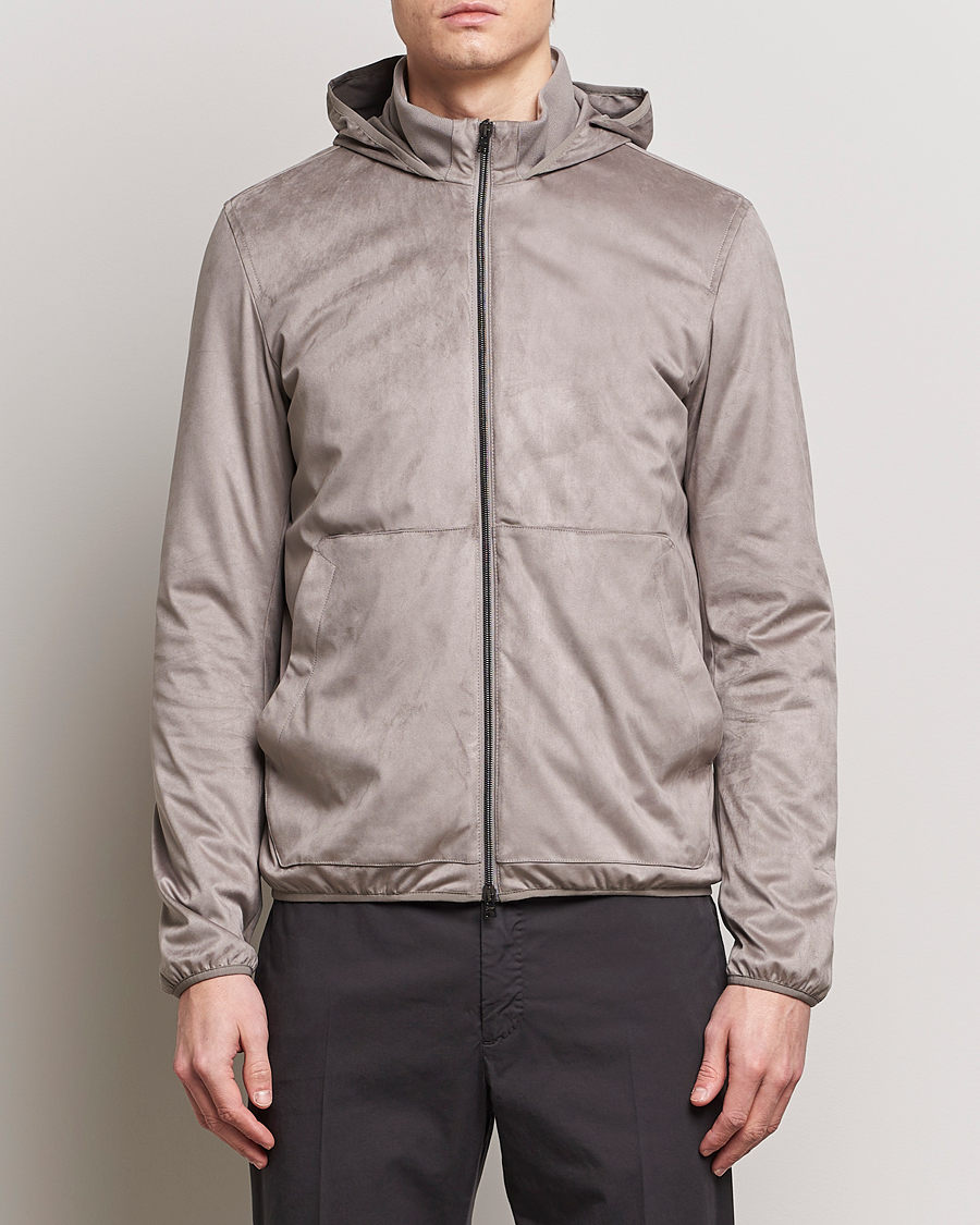 Herre | Afdelinger | Herno | Faux Suede Bomber Jacket Grey