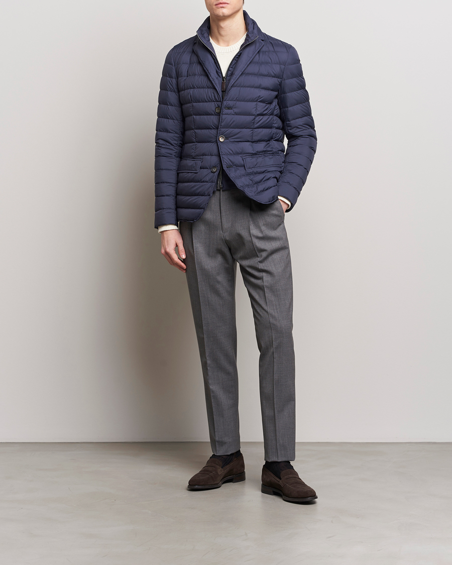 Herre | Jakker | Herno | Nuage Matt Nylon Blazer Navy