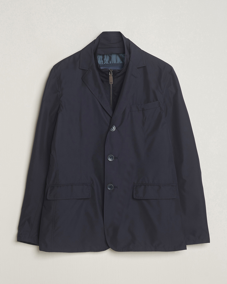 Herre | Jakker | Herno | Lightweight Zip Blazer Navy