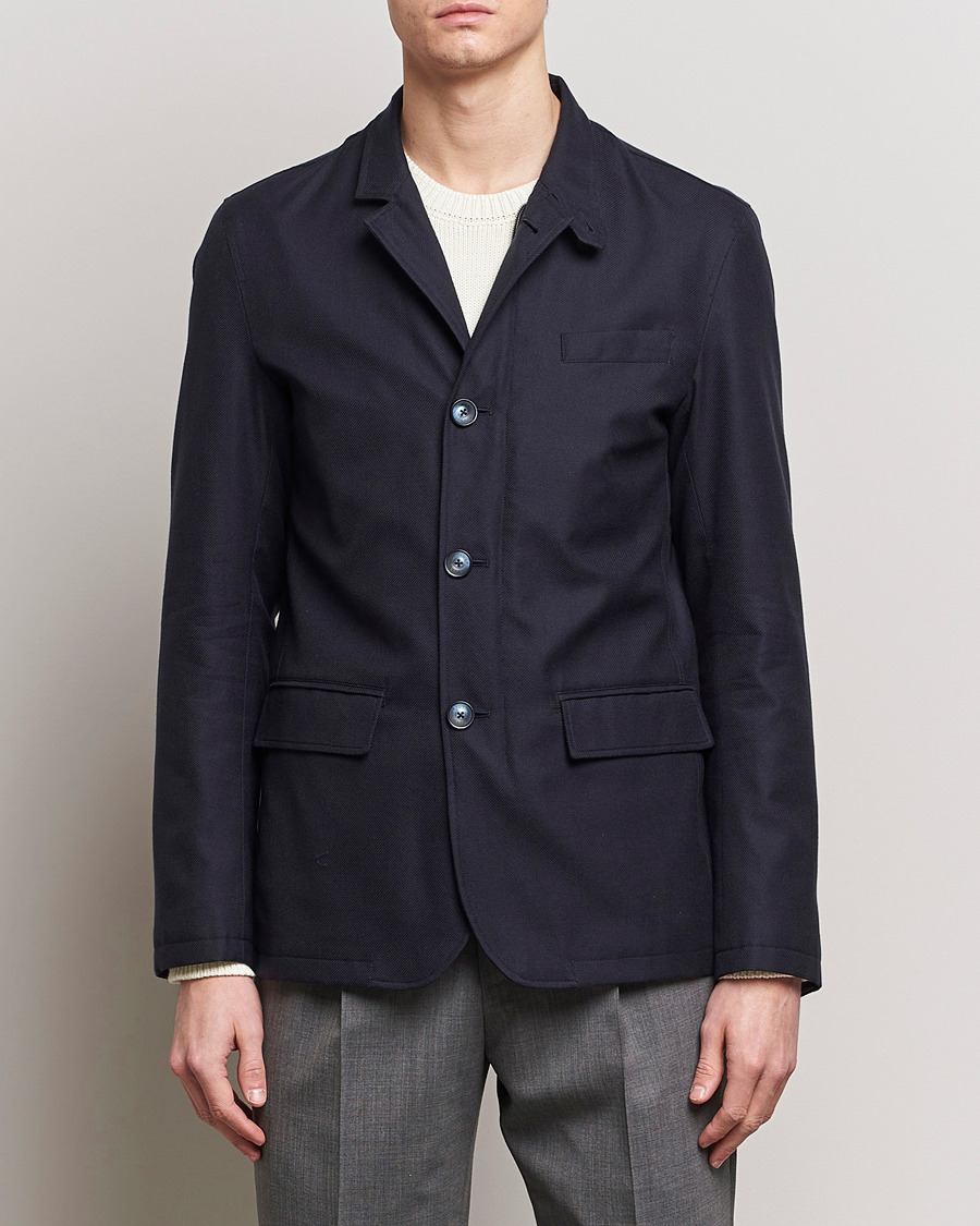 Herre | Forårsjakker | Herno | Cotton/Cashmere City Jacket Navy