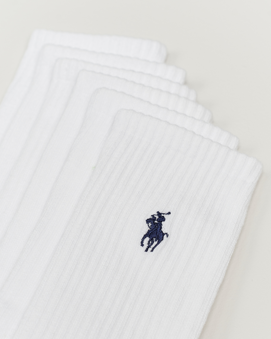 Herre | Undertøj | Polo Ralph Lauren | 6-Pack Sport Crew Sock White