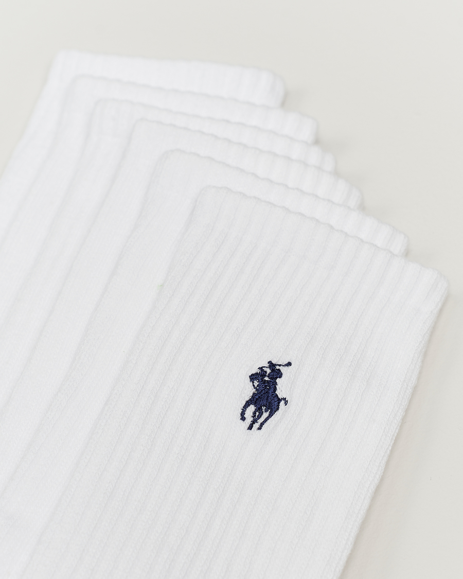 Herre | Undertøj | Polo Ralph Lauren | Polo Ralph Lauren6-Pack Sport Crew SockWhite