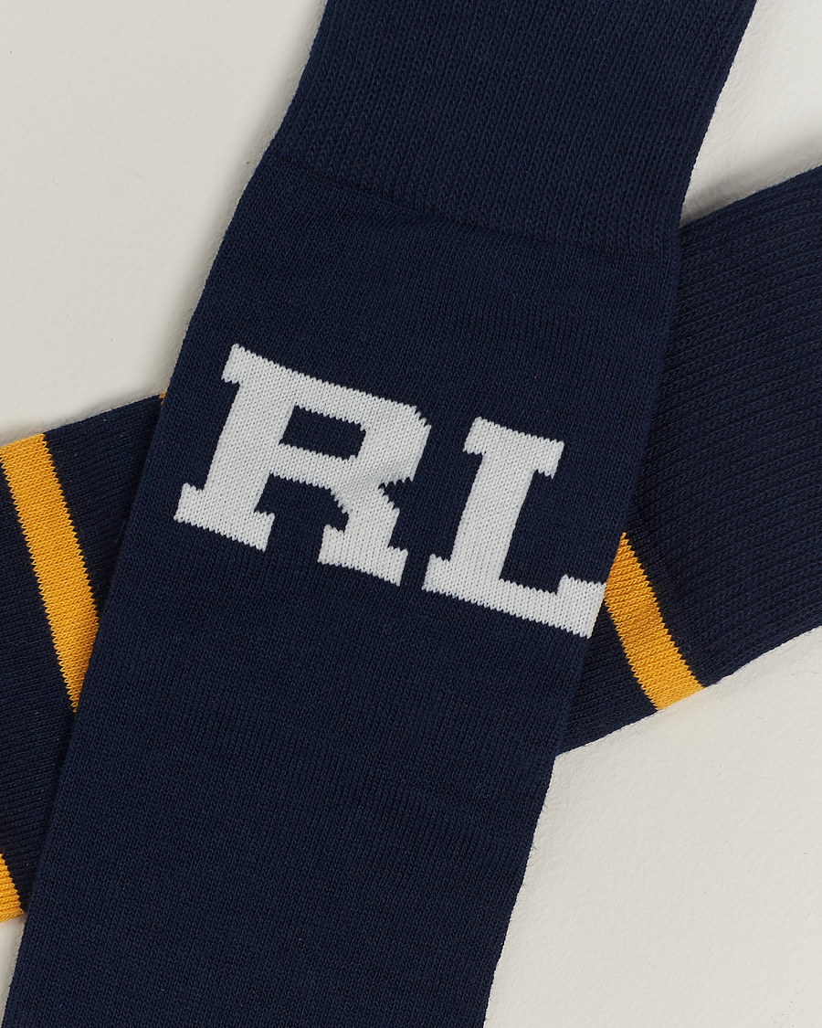 Herre | Almindelige sokker | Polo Ralph Lauren | 3-Pack Crew Sock Navy Bear & Stripe