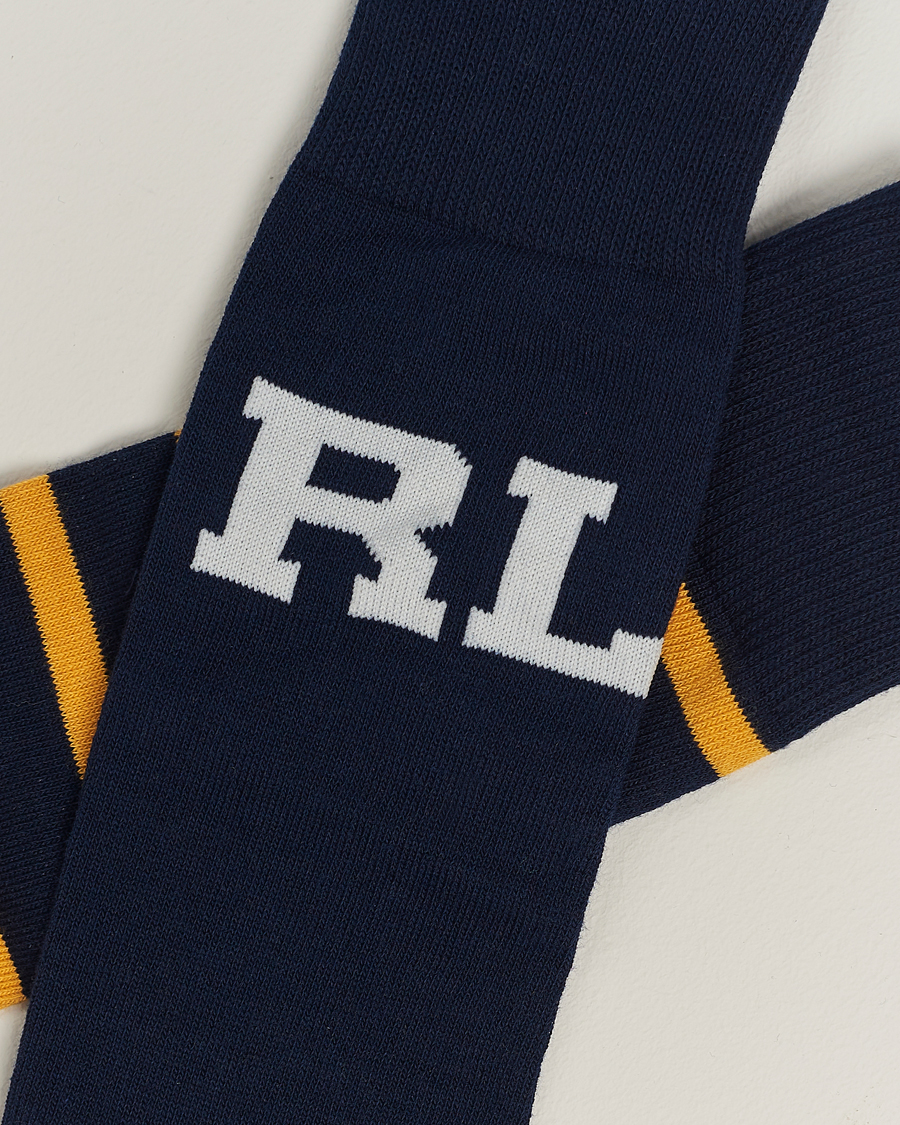 Herre | Nyheder | Polo Ralph Lauren | 3-Pack Crew Sock Navy Bear & Stripe