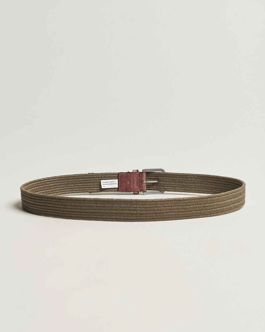 Herre | World of Ralph Lauren | Polo Ralph Lauren | Braided Cotton Elastic Belt Company Olive