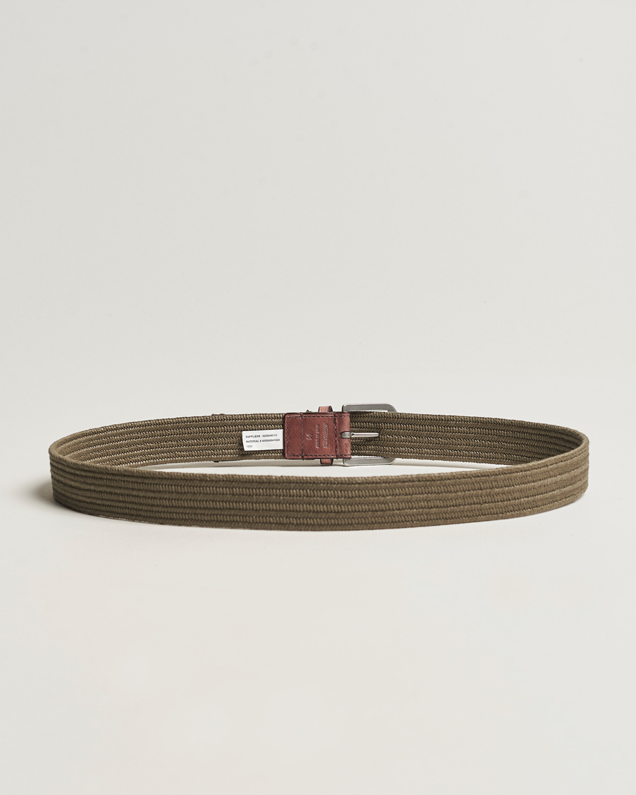 Herre | World of Ralph Lauren | Polo Ralph Lauren | Braided Cotton Elastic Belt Company Olive