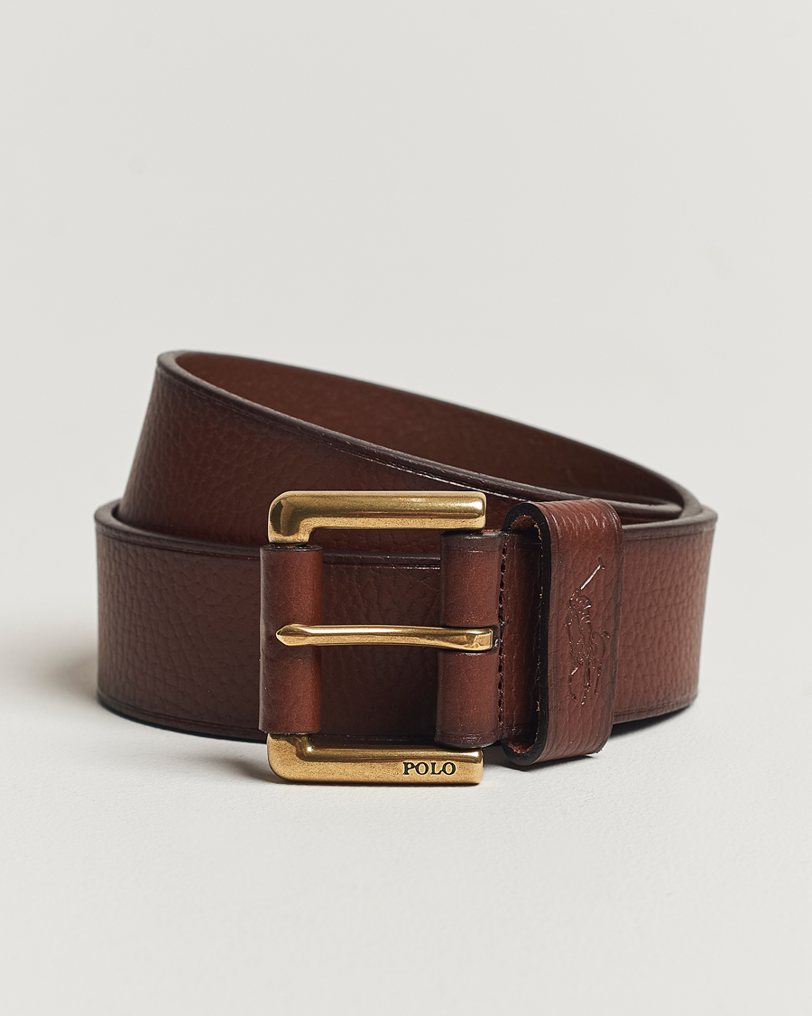 Herre |  | Polo Ralph Lauren | Pebbled Leather Belt Brown