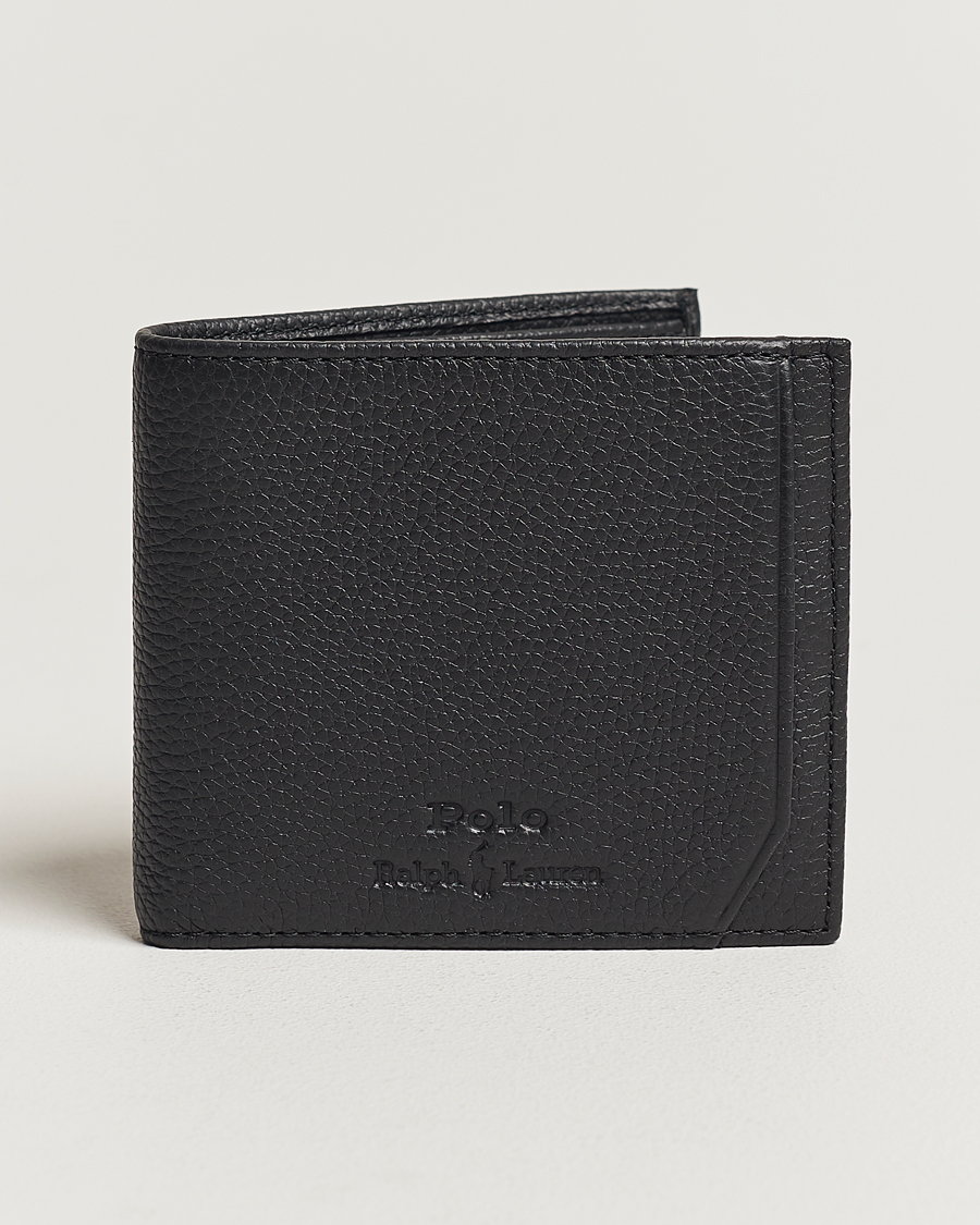 Herre |  | Polo Ralph Lauren | Pebbled Leather Billfold Wallet Black