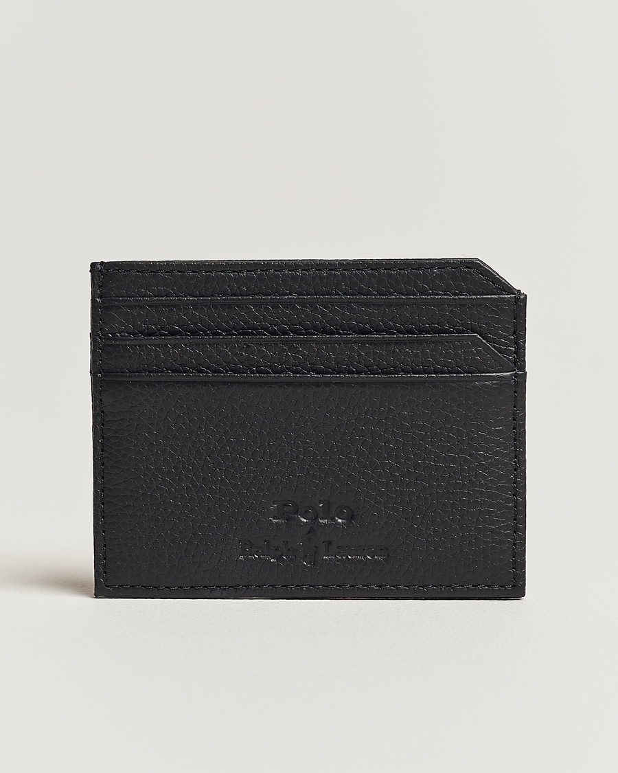 Herre | Punge | Polo Ralph Lauren | Pebbled Leather Credit Card Holder Black