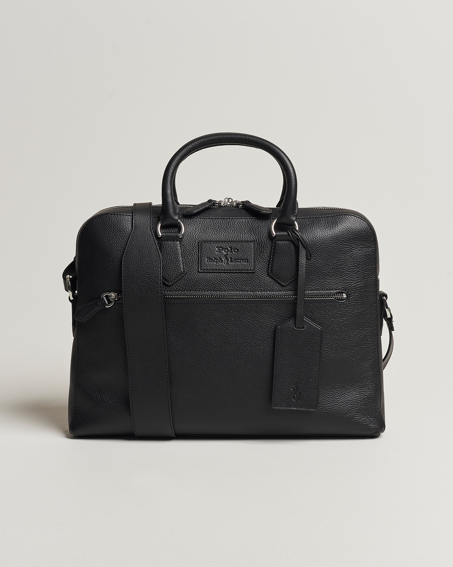 Herre |  | Polo Ralph Lauren | Pebbled Leather Commuter Bag Black