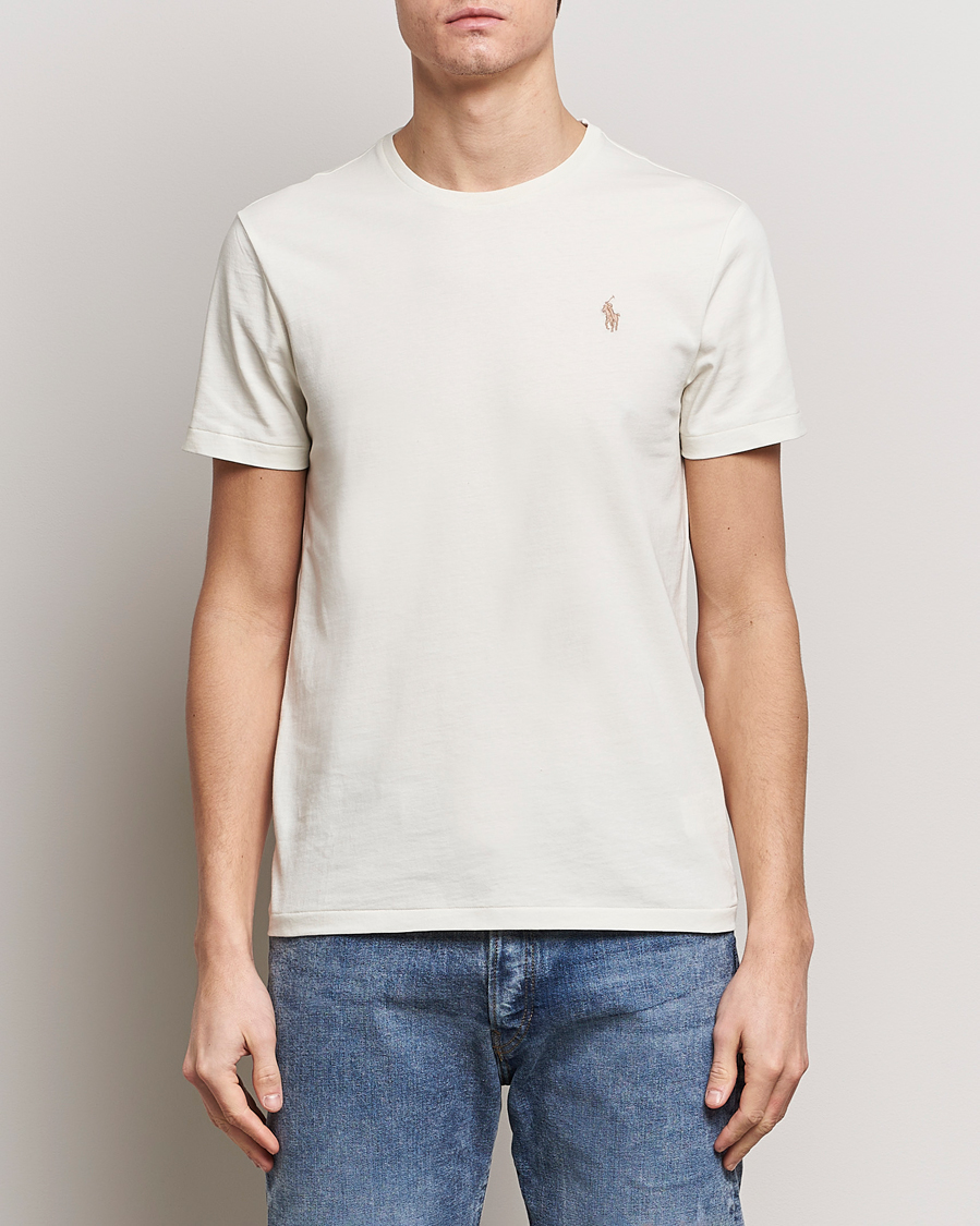 Herre | Kortærmede t-shirts | Polo Ralph Lauren | Crew Neck T-Shirt Parchment Cream