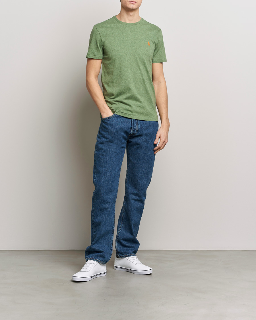 Herre | T-Shirts | Polo Ralph Lauren | Crew Neck T-Shirt Cargo Green Heather