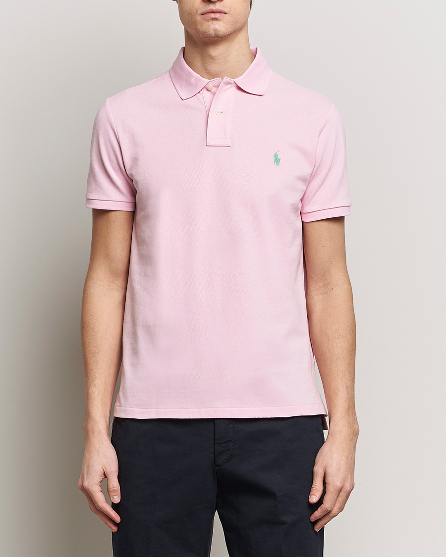 Herre | Kortærmede polotrøjer | Polo Ralph Lauren | Custom Slim Fit Polo Garden Pink