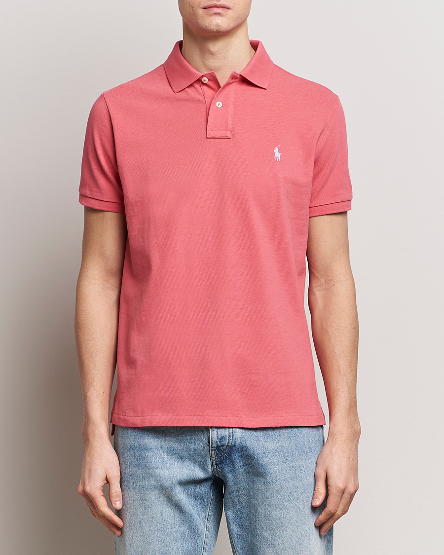 Herre | Kortærmede polotrøjer | Polo Ralph Lauren | Custom Slim Fit Polo Pale Red