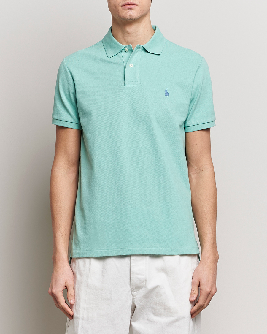 Herre | Pikéer | Polo Ralph Lauren | Custom Slim Fit Polo Celadon