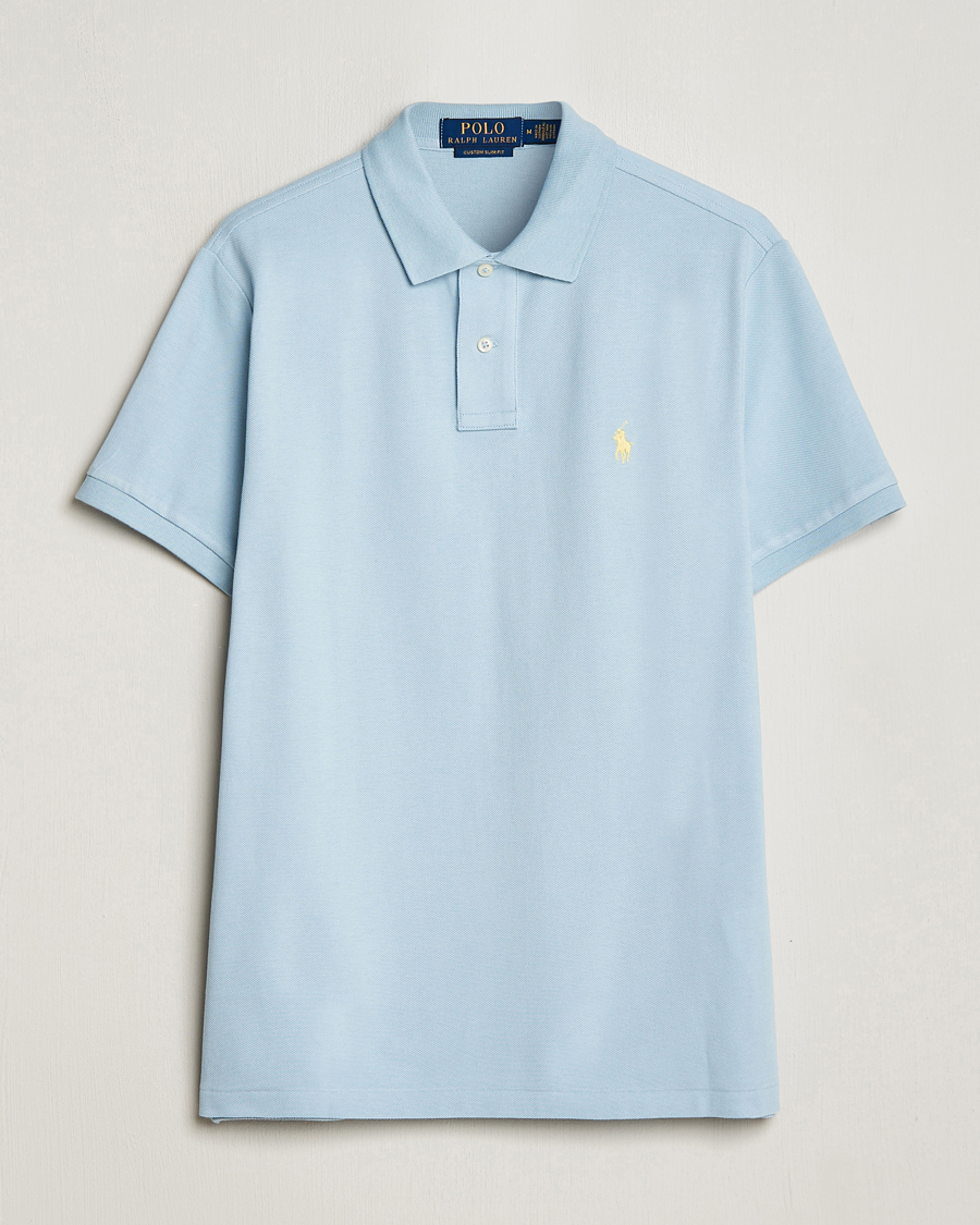 Herre | Polotrøjer | Polo Ralph Lauren | Custom Slim Fit Polo Alpine Blue