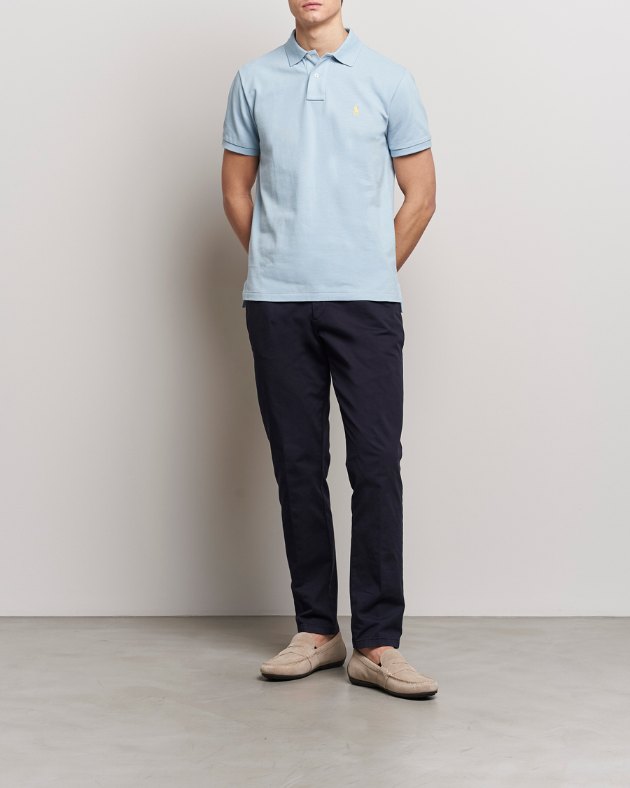 Herre | Polotrøjer | Polo Ralph Lauren | Custom Slim Fit Polo Alpine Blue