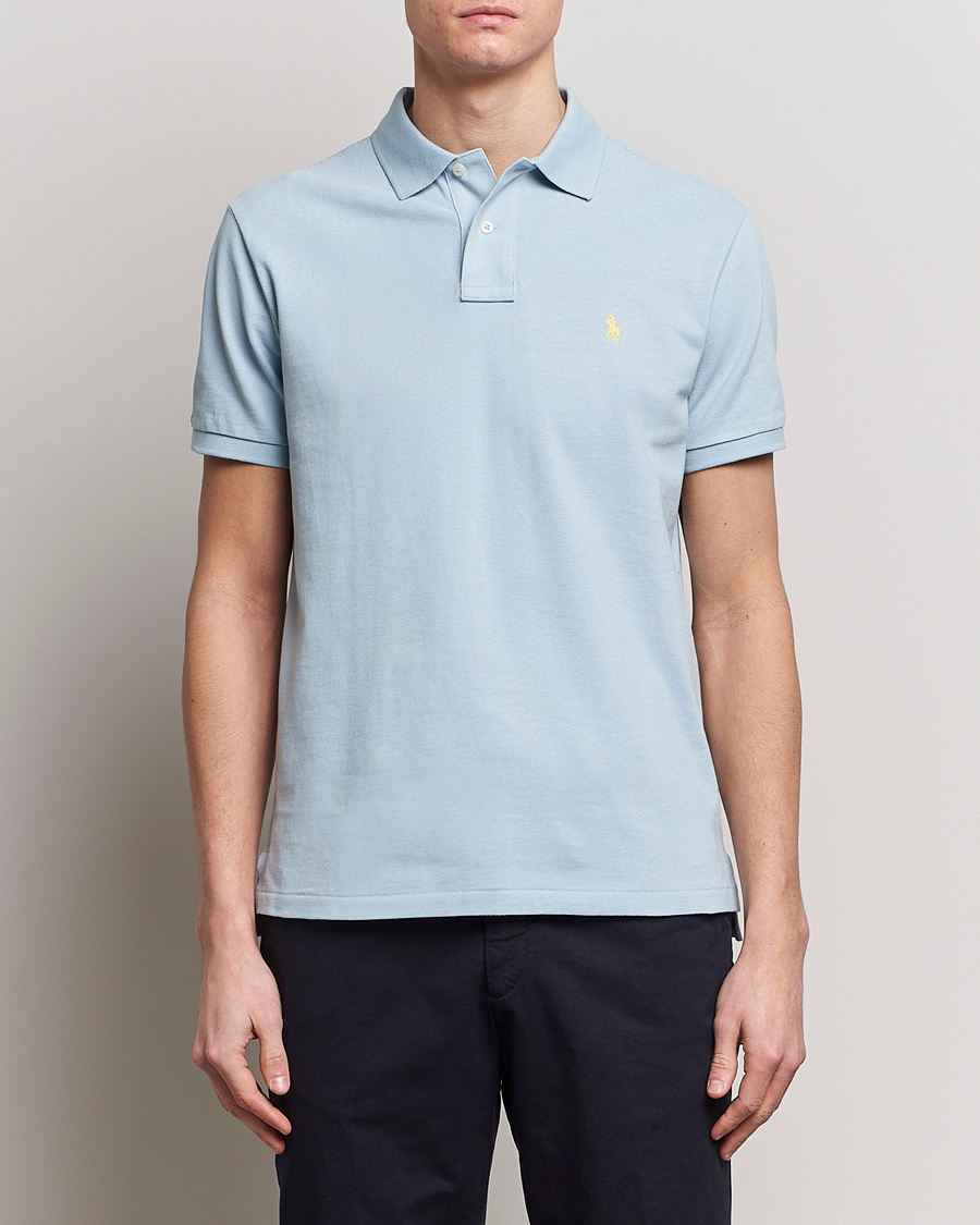 Herre | Polotrøjer | Polo Ralph Lauren | Custom Slim Fit Polo Alpine Blue