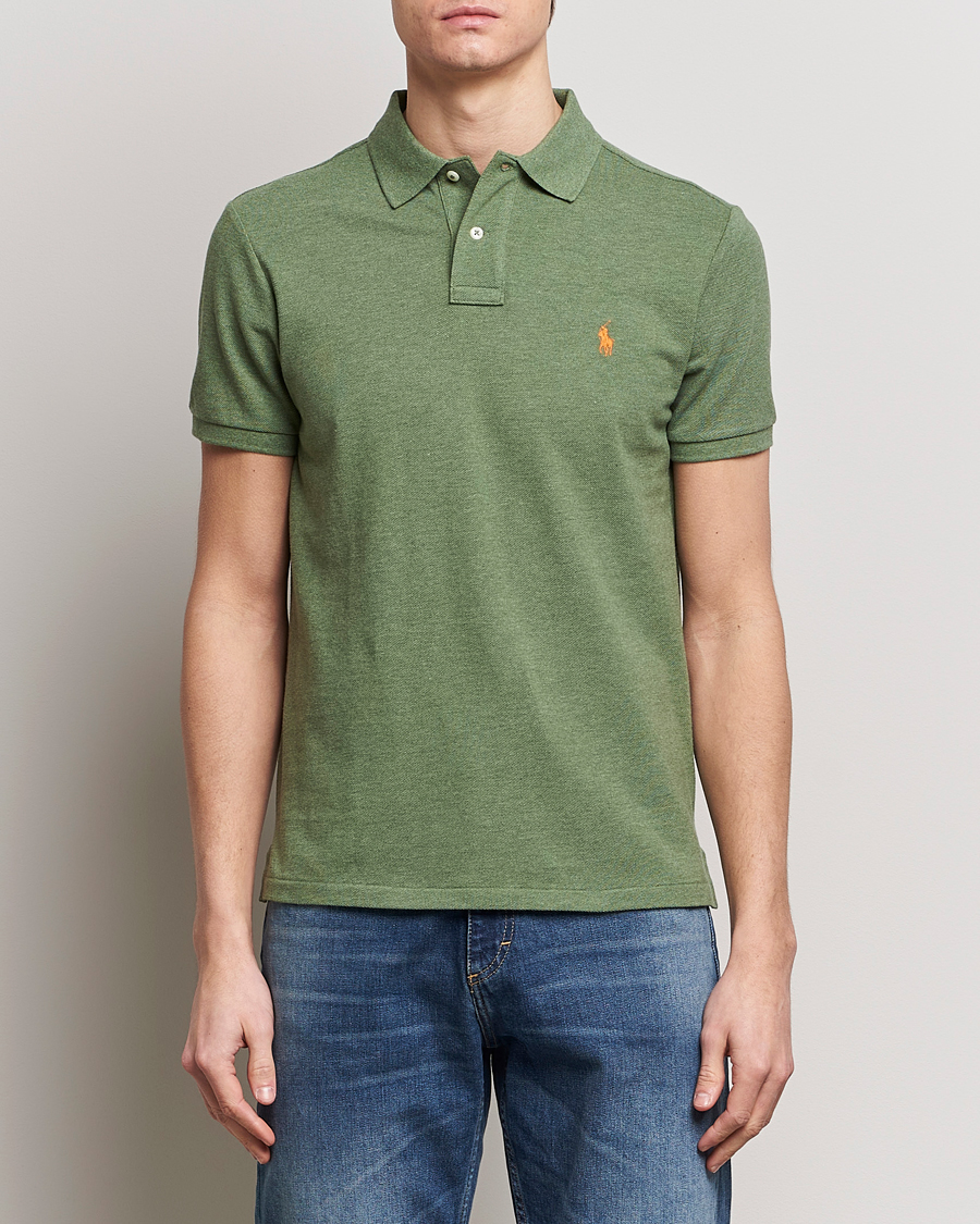 Herre | Kortærmede polotrøjer | Polo Ralph Lauren | Custom Slim Fit Polo Cargo Green Heather