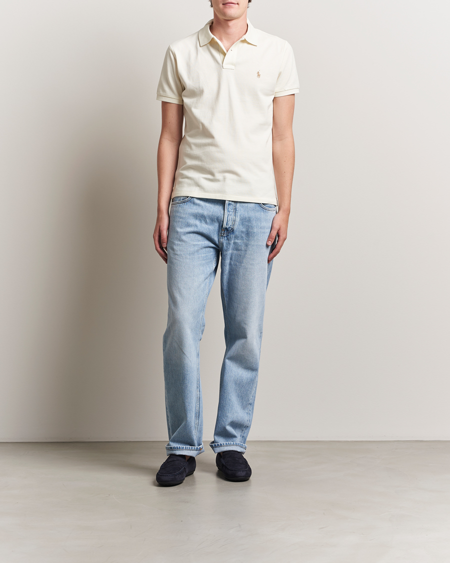Herre | Polotrøjer | Polo Ralph Lauren | Custom Slim Fit Polo Parchment Cream