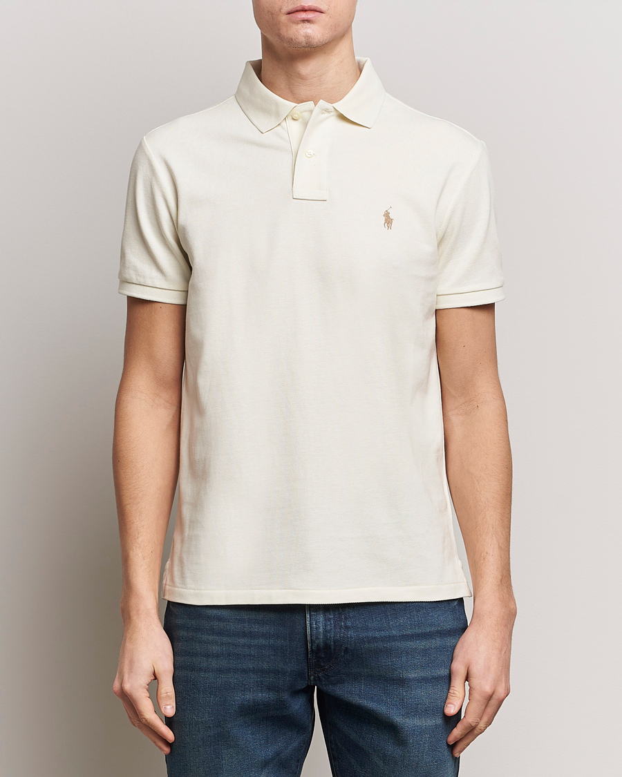 Herre |  | Polo Ralph Lauren | Custom Slim Fit Polo Parchment Cream