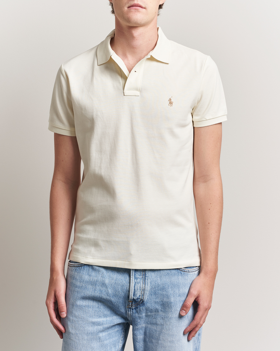 Herre | Polotrøjer | Polo Ralph Lauren | Custom Slim Fit Polo Parchment Cream