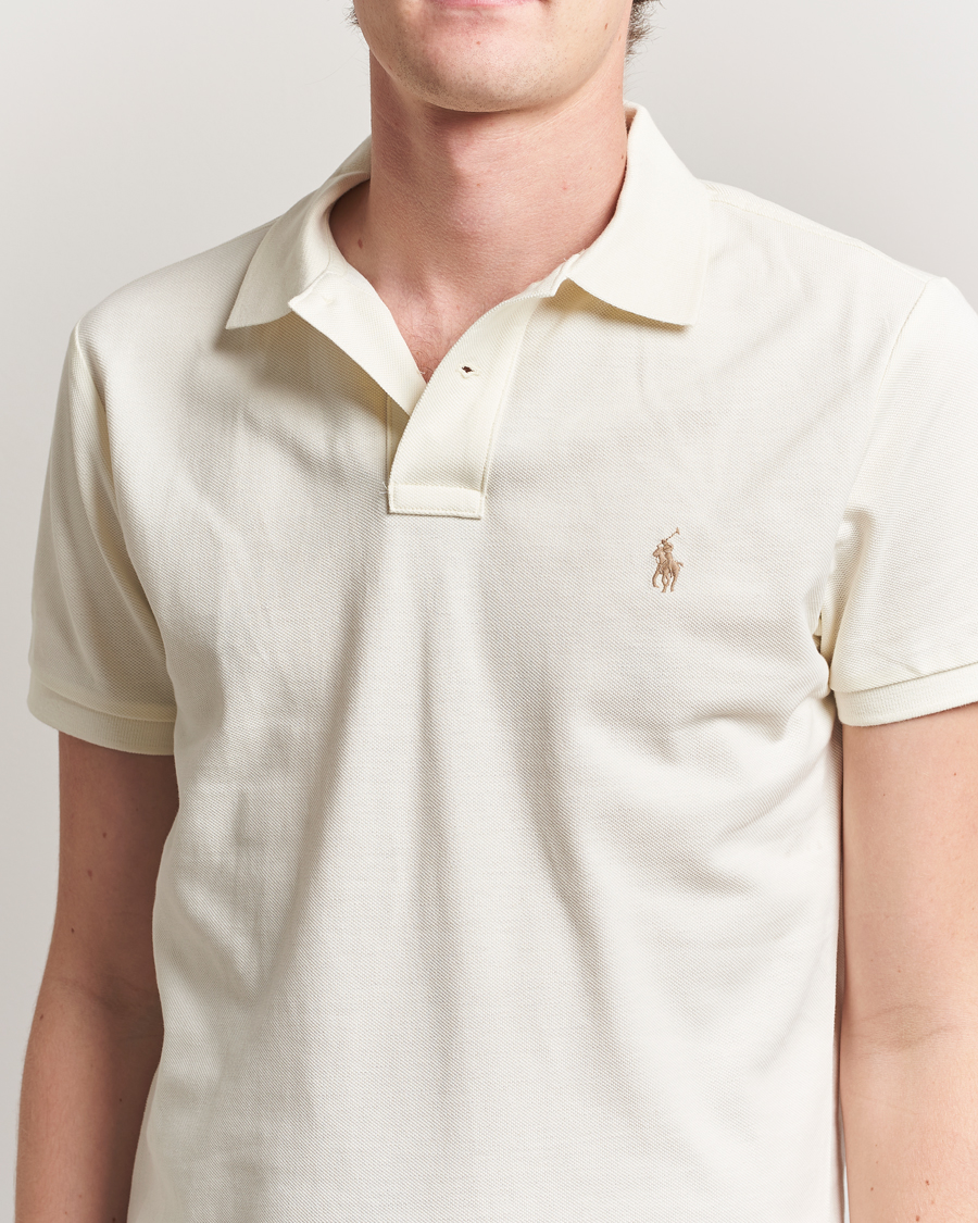 Herre | Polotrøjer | Polo Ralph Lauren | Custom Slim Fit Polo Parchment Cream