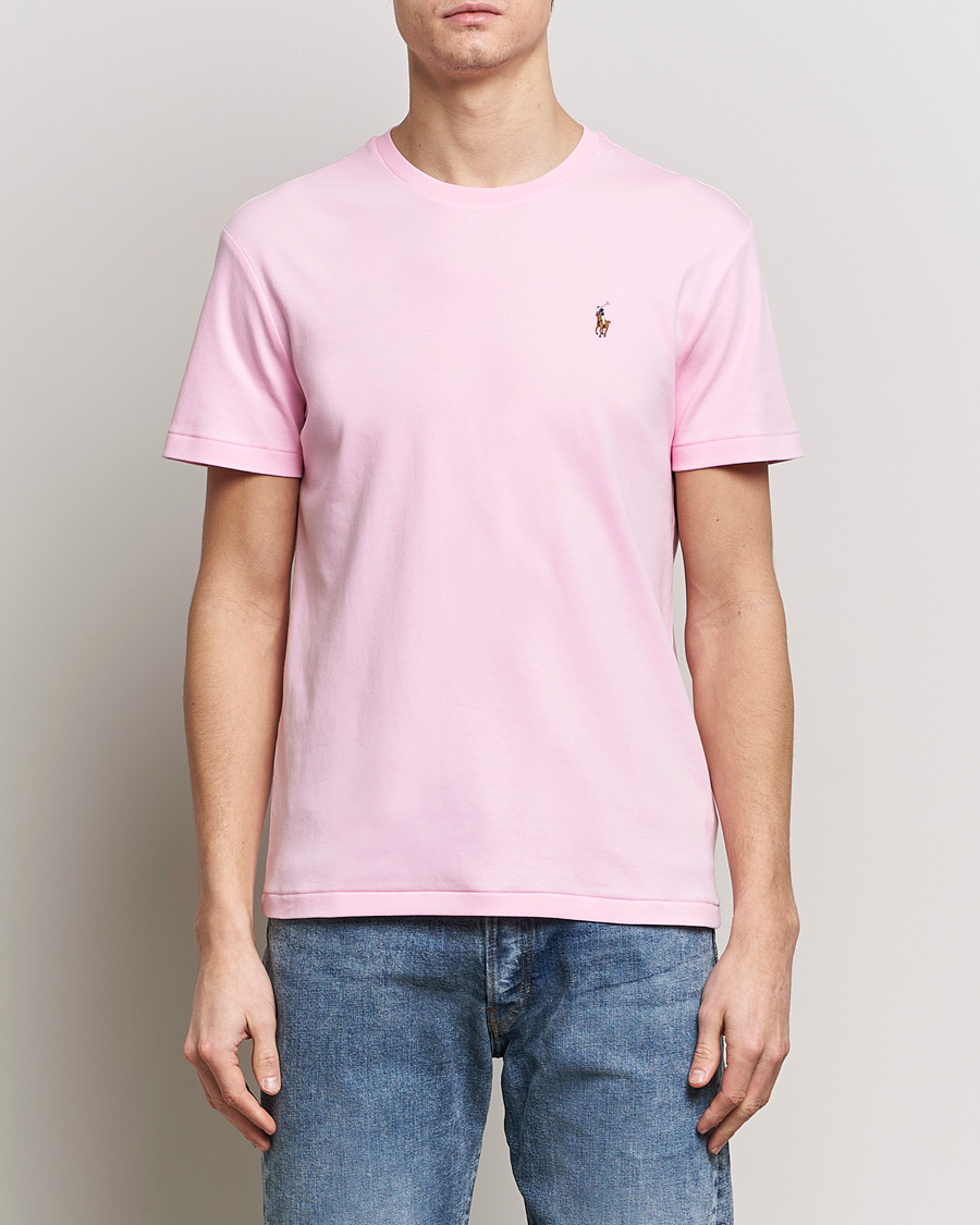 Herre | Kortærmede t-shirts | Polo Ralph Lauren | Luxury Pima Cotton Crew Neck T-Shirt Caramel Pink