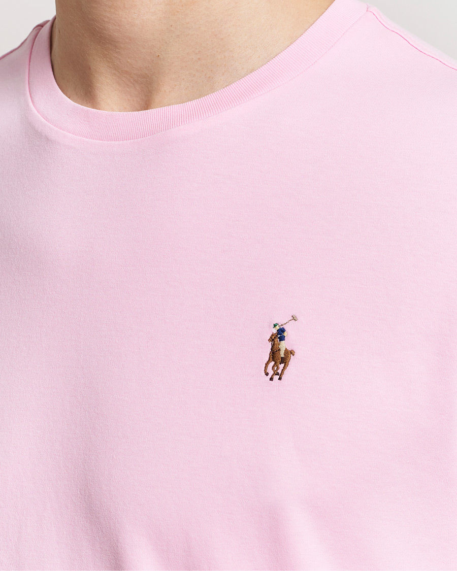 Herre | T-Shirts | Polo Ralph Lauren | Luxury Pima Cotton Crew Neck T-Shirt Caramel Pink