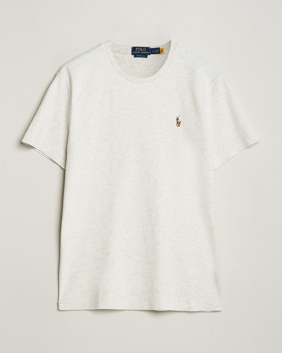 Herre | T-Shirts | Polo Ralph Lauren | Luxury Pima Cotton Crew Neck T-Shirt State Heather